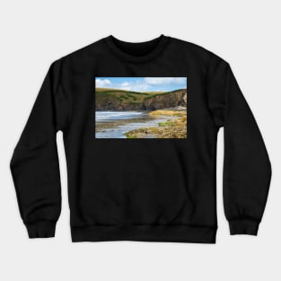 Newport Sands Beach - Cliffs & Rocks - Pembrokeshire Coast Crewneck Sweatshirt